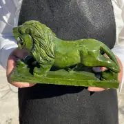 3LB+ Natural Jade Quartz Lion Skull Hand Carved Crystal Reiki 1PCS