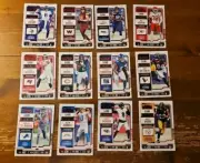 2023 PANINI CONTENDERS FB RED FOIL 12 CARD LOT Lamar Jackson Justin Herbert
