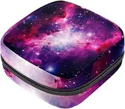 Period Bag,Sanitary Napkin Storage Bag,Universe Galaxy and Nebula,Tampon Holder for Purse