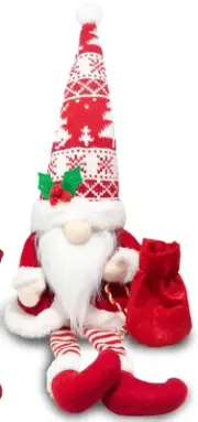 Christmas Gnome Plush Doll Santa Claus Decoration Home Holiday Red White Tomte