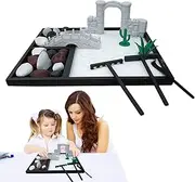 Tabletop Zen Decorative Garden Kit, Sand Tray Zen Garden Set, Japanese Tabletop Rock Sand Zen Decor, Small Meditation Zen Garden Kit for Home Desk, Relaxing Desktop Decoration