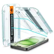 SPIGEN iPhone 16 Plus / 15 Plus Screen Protector, 6.7 2024 Genuine EZ Fit Tempered Glass 2PCS for Apple