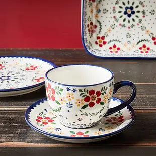 手繪波蘭陶法蒂系列 飯碗 麵碗 碗 餐碗 餐盤 盤 盤子 杯 杯子 咖啡杯 陶瓷 瓷器 瓷碗 餐桌 手繪 波蘭陶
