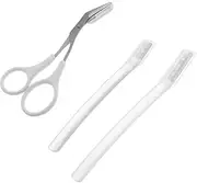 Baluue Eyebrow Grooming Tools Set Compact Eyebrow Razor Precision Scissors Stencil and Tweezers for Women Travel-friendly