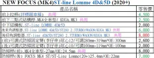 「毅勝車業」SUMMIT FOCUS MK4、ST WAGON 引擎室拉桿、前下兩點拉桿、中下結構板、後防傾桿