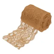 3 Inch Wide 10 Yard Lace Ribbon Floral Pattern Light Brown Lace Trim Ribbon