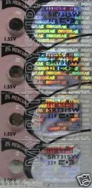 4 x SR731SW Maxell Mercury Free Silver Oxide Watch Batteries