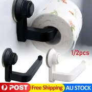 1/2PCS Suction Cup Wall Mounted Toilet Paper Tissue Roll Holder Towel Storage AU