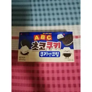 現貨 快速出貨 韓國 LOTTE 樂天 字母 ABC 餅乾 巧克力/香草可可  （50g）