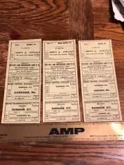 3 Unused Vintage Belfast & Moosehead Lake RR Tickets Maine Central Railroad !