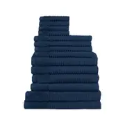 Jenny Mclean Royal Excellency 600GSM 14PC Bath Linen Set 4Bath-Towels+4Hand-Towels+4 Face Towels+2 Bath Mat