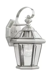 Livex Lighting 2061 Nickel Georgetown 1-Light Outdoor Wall Sconce