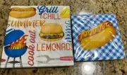 NEW Lot Of 2 Cookout Paper Napkins Hot Dogs, Burger, Grill. Decoupage