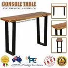 Wooden Console Table Industrial Living Room Side End Hallway Steel Frame Stand
