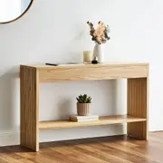 Scandi 120cm Console Table Oak Veneer