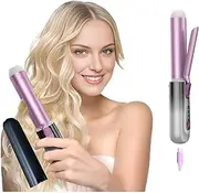 Cordless Curling Iron, Rechargeable Curling Wand Fast 30s Heat-Up & 1H Runtime, USB-C Portable Hair Curler for Travel/Home. 2 Million Negative Ions & 1 1/4 inch Barrel,with Protective Cover