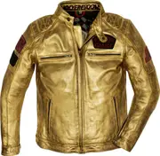 HolyFreedom Zero Lingotto Motorcycle Leather Jacket, gold, Size 2XL for Men
