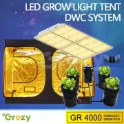Hydroponics GR 4000W LED Grow Light Kit 240x120x200 Grow Tent DWC Growing System