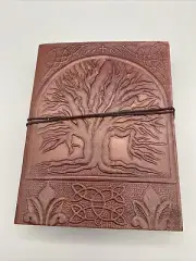 Celtic Pagan Wicca Tree of Life Leather Journal Diary Book Shadows NEW UNUSED