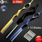 Hair thinning Razor Hairdressing Thinning Shaper Comb Styling Razor / 10 Blades