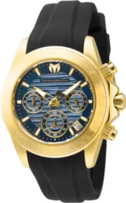 TechnoMarine Manta Ray Women's 38mm Blue Dial Gold Chronograph Watch TM-219043