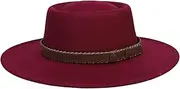 [Xiang Ru] Retro Fedora Jazz Hat Wide Brim Wool Capeline Wedding Ceremony Fashion