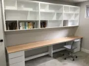 Eliza 2.0 Tasmania Oak Computer Desk Filing Drawer Floating Bookshelf Wall Unit