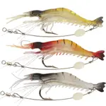 3 PCS SOFT LURES SHRIMP BAIT SET KIT FISHING LURES BAITS