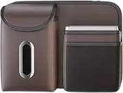 WUISOLQP Seat Back Hanging Garbage Bin Say Goodbye To Messy Car Interiors Large Capacity Rear Car Storage Bag Leather Drawer, brown