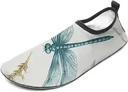 [BTCOWZRV] Water Shoes for Women Men Dragonfly Water Sports Shoes Slip-on Breathable Lightweight Athletic Aqua Sock