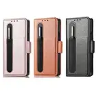 For Samsung Galaxy Z Fold6 Fold5 Fold4 Fold3 PU Leather Wallet Case + Pen Holder