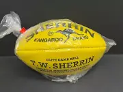 AFL SHERRIN KB KANGAROO BRAND YELLOW AUSTRALIAN MADE LEATHER GAME BALL FOOTBALL