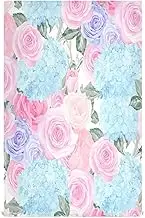 RPLIFE Roses Hydrangeas Pink Blue Tea Towels, 28x18 Bulk Dish Towel Cute, Set of 4