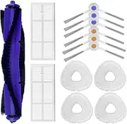 Replacement Accessories for Narwal Freo Robot Vacuum Robot Vacuum 1 Main Brush 6 Side Brush 2 Filter 4 Mop Pad Parts (13 Pack)