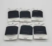 6 PACK SCUNCI PONYTAIL BLACK I HOLD ON TIGHT 15 PER PACK RUBBER
