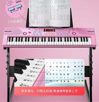 在飛比找樂天市場購物網優惠-咪咪兔電子琴兒童初學智能充電多功能可彈奏鋼琴益智音樂女孩玩具