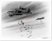 WWII Silver Halide Photo 20th Bombing Command Superfortresses Dropping Bombs