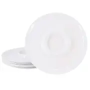 Gibson Home Grayson 12 Piece 12" Round Melamine Chip & Dip Platter Set in White