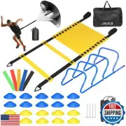DZLION Agility Ladder Speed Training Equipment Set, 20ft Football Ladder Socc