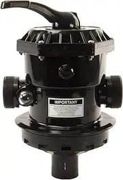 Rx Clear Backwash Valve SP-714T Replacement Multiport Valve for Hayward Above Ground Pool Sand Filters | 1-1/2-Inch 6-Way | Top Mount | Black