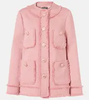 [Dolce & Gabbana] Dolce & Gabbana Rachel wool-blend tweed jacket AU 16 pink