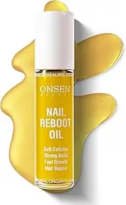 Organic Cuticle Oil for Nails - USA Made - Japanese Nail Oil Treatment for Damaged Nails - Natural Nail Care & Cuticle Repair - Visible Results For Perfect Nails - Nail Reboot Oil 10ml by Onsen