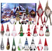 Christmas Gnome Advent Calendar 2024, 24 Plush Gnome Doll Christmas Countdown Calendar, Christmas Plush Gnome Toy Set For Adults & Kids
