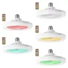 Ceiling Fan Light Mute Fan Lamp Dimmable Chandelier Lamp Flush Mount LED Ceiling