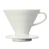 在飛比找PChome24h購物優惠-日本HARIO-V60白色02陶瓷濾杯1~4杯-VDC-02