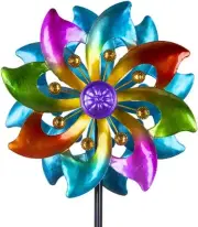 DREAMYSOUL Wind Spinner Outdoor Metal, 37" Kinetic Spinners Colorful