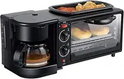 Multifunctional Breakfast Machine, Breakfast Machine, 1400w High Power Heating Tube Heating Comes with Frying Pan Can Be Timed Easy Clean Suitable for Home Use