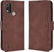 Cover Compatible with Nokia C31 4G,Compatible with Nokia C31 4G [Dual Card Slot][Flip Stand][Phone Case][Magnetic Clasp] Wallet Brown