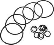 Generic 15pcs Steering Valve Ring Split Trigger Valve Check Valve Cover Shaft Seal Shaft Seal for Plunger Valve Seals Diverter Valve Seal Parts Black Rubber