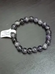 Amethyst Stretch Bracelet, Unisex 8mm Beads